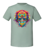 Męska koszulka z nadrukiem - Cosmic Skull - obrazek 6