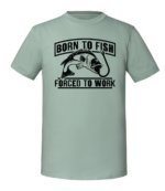 Męska koszulka z nadrukiem - Born To Fish - obrazek 6
