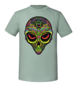 Męska koszulka z nadrukiem - Neon Alien - obrazek 6