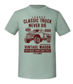 Męska koszulka z nadrukiem - Classic Truck - obrazek 5