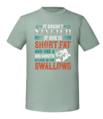 Męska koszulka z nadrukiem - It Doesnt Matter If She Is Short Fat - obrazek 5