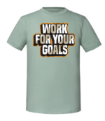 Męska koszulka z nadrukiem - Work For Your Goals - obrazek 6