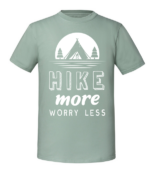 Męska koszulka z nadrukiem - Hike More Worry Less