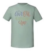 Męska koszulka z nadrukiem - Live Love Laugh Camp - obrazek 6