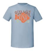 Męska koszulka z nadrukiem - Crawl Walk Fish - obrazek 4