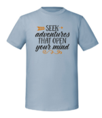 Męska koszulka z nadrukiem - Seek Adventures That Open Your Mind - obrazek 3