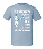 Męska koszulka z nadrukiem - Its Not How Deep You Fish - obrazek 3