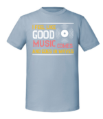 Męska koszulka z nadrukiem - I Feel Like Good Music Comes And Goes In Waves - obrazek 3