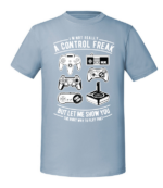 Męska koszulka z nadrukiem - A Control Freak - obrazek 3