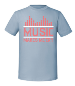 Męska koszulka z nadrukiem - Music Makes Me Cry - obrazek 3