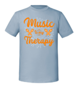 Męska koszulka z nadrukiem - Music Is My Therapy - obrazek 3
