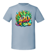 Męska koszulka z nadrukiem - 420 - obrazek 4