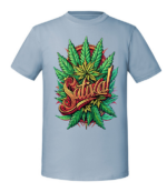 Męska koszulka z nadrukiem - Sativa v2 - obrazek 4