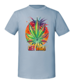 Męska koszulka z nadrukiem - Get High - obrazek 4