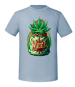 Męska koszulka z nadrukiem - Weed v3 - obrazek 4