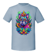 Męska koszulka z nadrukiem - Trippy Bulldog - obrazek 4