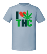 Męska koszulka z nadrukiem - I Love THC - obrazek 3