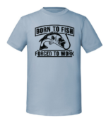 Męska koszulka z nadrukiem - Born To Fish