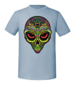 Męska koszulka z nadrukiem - Neon Alien
