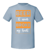 Męska koszulka z nadrukiem - Beer It Never Broke My Heart - obrazek 3