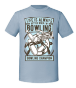 Męska koszulka z nadrukiem - Bowling Champion - obrazek 4