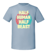 Męska koszulka z nadrukiem - Half Human Half Beast