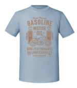 Męska koszulka z nadrukiem - Gasoline Motor Oil - obrazek 4