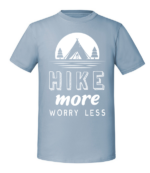 Męska koszulka z nadrukiem - Hike More Worry Less - obrazek 3