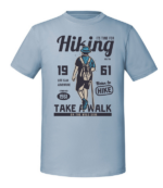 Męska koszulka z nadrukiem - Its Time For Hiking - obrazek 3