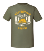 Męska koszulka z nadrukiem - Yes I Have A Retirement Plan I Plan On Camping - obrazek 5