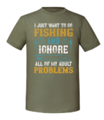 Męska koszulka z nadrukiem - I Just Want To Go Fishing And Ignore All Of My Adult Problems v2 - obrazek 4