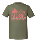 Męska koszulka z nadrukiem - Music Makes Me Cry - obrazek 4