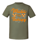 Męska koszulka z nadrukiem - Music Is My Therapy - obrazek 4