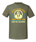 Męska koszulka z nadrukiem - Music Is The Wine That Fills The Cup Of Silence - obrazek 4
