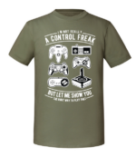 Męska koszulka z nadrukiem - A Control Freak - obrazek 4