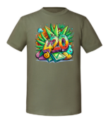 Męska koszulka z nadrukiem - 420 - obrazek 5