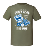 Męska koszulka z nadrukiem - Grew Up On The Game - obrazek 4