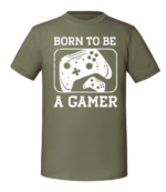 Męska koszulka z nadrukiem - Born To Be A Gamer - obrazek 5