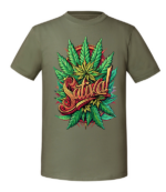 Męska koszulka z nadrukiem - Sativa v2 - obrazek 5