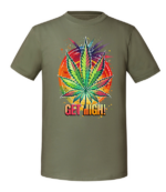 Męska koszulka z nadrukiem - Get High - obrazek 5