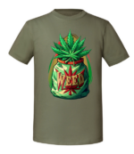 Męska koszulka z nadrukiem - Weed v3