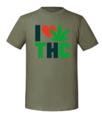 Męska koszulka z nadrukiem - I Love THC - obrazek 4