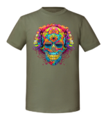 Męska koszulka z nadrukiem - Cosmic Skull - obrazek 5