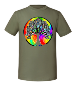 Męska koszulka z nadrukiem - Rainbow Tree - obrazek 5
