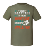 Męska koszulka z nadrukiem - It Doesnt Matter If She Is Short Fat - obrazek 4