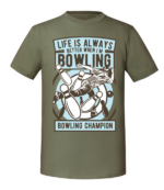 Męska koszulka z nadrukiem - Bowling Champion - obrazek 5