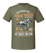 Męska koszulka z nadrukiem - Horse Racer - obrazek 4