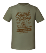Męska koszulka z nadrukiem - Kayak Fishing - obrazek 4