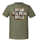 Męska koszulka z nadrukiem - Work For Your Goals - obrazek 5