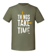 Męska koszulka z nadrukiem - Things Take Time - obrazek 4